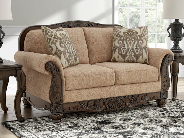 Chelsworth Golden Loveseat - Ornate Home