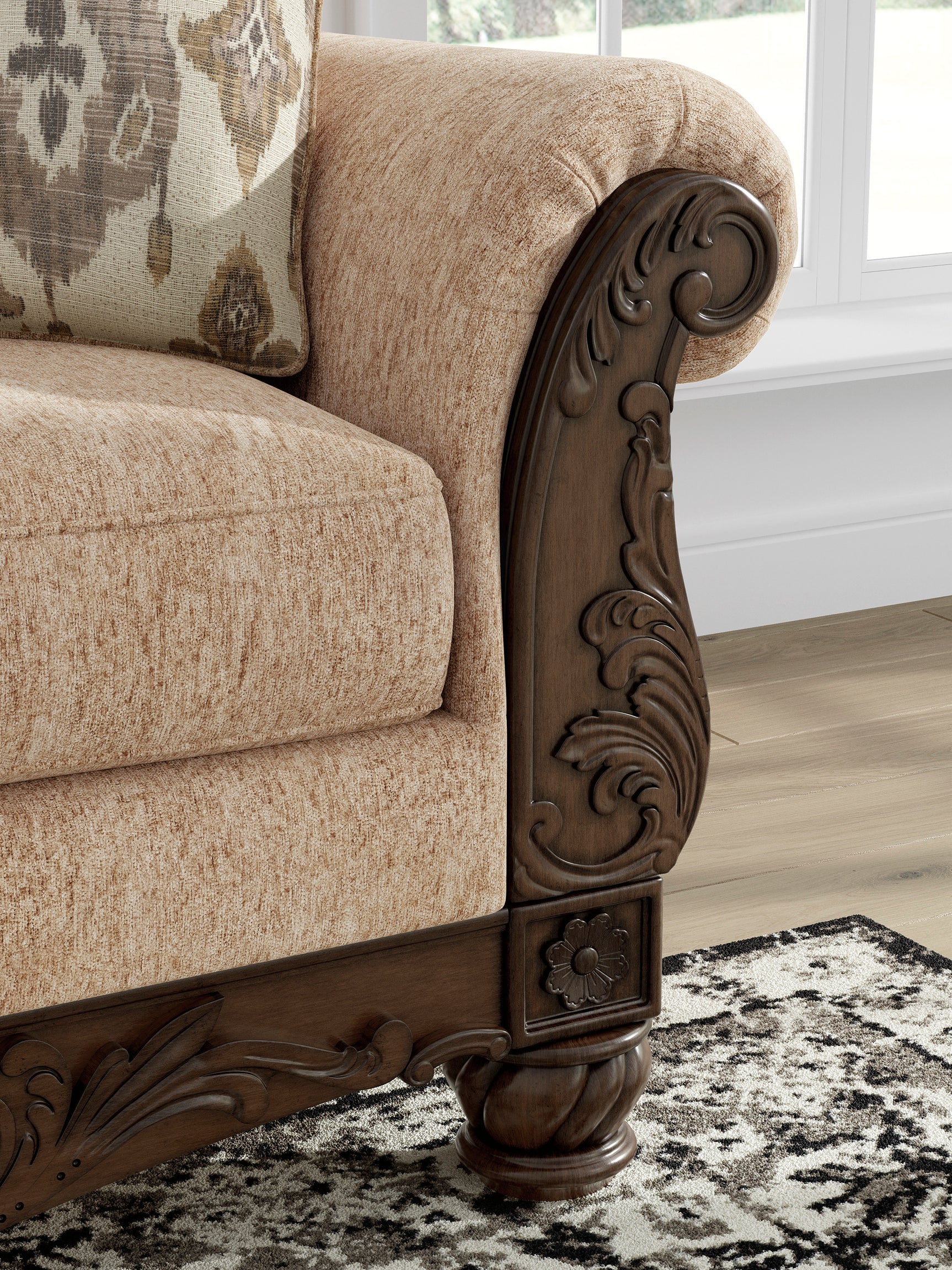 Chelsworth Golden Loveseat - Ornate Home