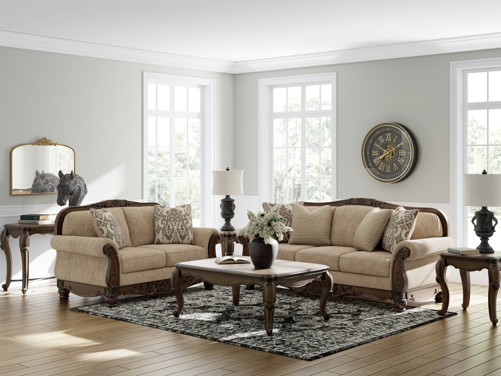 Chelsworth Golden Sofa and Loveseat - Ornate Home