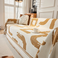 Chenille Abstract Soft Thick Reversible Oversized Couch Cover Blanket, Blanket on Sofa and The Couch - Ornate Home