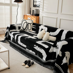 Chenille Abstract Soft Thick Reversible Oversized Couch Cover Blanket, Blanket on Sofa and The Couch - Ornate Home