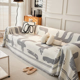 Chenille Abstract Soft Thick Reversible Oversized Couch Cover Blanket, Blanket on Sofa and The Couch - Ornate Home