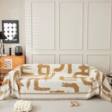 Chenille Abstract Soft Thick Reversible Oversized Couch Cover Blanket, Blanket on Sofa and The Couch - Ornate Home