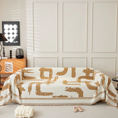 Chenille Abstract Soft Thick Reversible Oversized Couch Cover Blanket, Blanket on Sofa and The Couch - Ornate Home