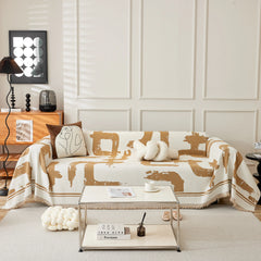 Chenille Abstract Soft Thick Reversible Oversized Couch Cover Blanket, Blanket on Sofa and The Couch - Ornate Home