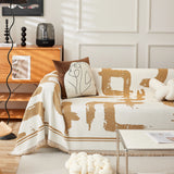 Chenille Abstract Soft Thick Reversible Oversized Couch Cover Blanket, Blanket on Sofa and The Couch - Ornate Home