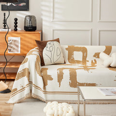 Chenille Abstract Soft Thick Reversible Oversized Couch Cover Blanket, Blanket on Sofa and The Couch - Ornate Home