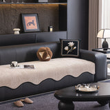 Chenille Couch Cover with Scalloped Edge, Non-Slip Modular Slipcover Sectional - Ornate Home