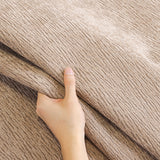 Chenille Couch Cover with Scalloped Edge, Non-Slip Modular Slipcover Sectional - Ornate Home