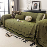 Chenille Couch Throw Cover Decorative Herringbone Sofa Blanket Protector for Couch - Ornate Home