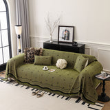 Chenille Couch Throw Cover Decorative Herringbone Sofa Blanket Protector for Couch - Ornate Home