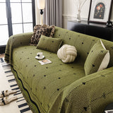Chenille Couch Throw Cover Decorative Herringbone Sofa Blanket Protector for Couch - Ornate Home