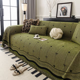 Chenille Couch Throw Cover Decorative Herringbone Sofa Blanket Protector for Couch - Ornate Home