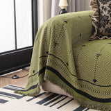 Chenille Couch Throw Cover Decorative Herringbone Sofa Blanket Protector for Couch - Ornate Home