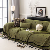 Chenille Couch Throw Cover Decorative Herringbone Sofa Blanket Protector for Couch - Ornate Home