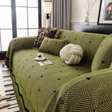 Chenille Couch Throw Cover Decorative Herringbone Sofa Blanket Protector for Couch - Ornate Home