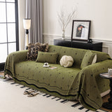 Chenille Couch Throw Cover Decorative Herringbone Sofa Blanket Protector for Couch - Ornate Home