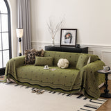 Chenille Couch Throw Cover Decorative Herringbone Sofa Blanket Protector for Couch - Ornate Home