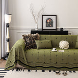Chenille Couch Throw Cover Decorative Herringbone Sofa Blanket Protector for Couch - Ornate Home