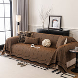 Chenille Couch Throw Cover Decorative Herringbone Sofa Blanket Protector for Couch - Ornate Home