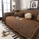 Chenille Couch Throw Cover Decorative Herringbone Sofa Blanket Protector for Couch - Ornate Home