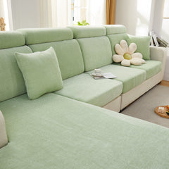 Chenille Cushion Covers for 1/2/3/4 Seater Sofas and L-shaped Couches, Furniture Covers for Pets - Ornate Home