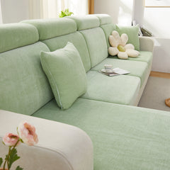 Chenille Cushion Covers for 1/2/3/4 Seater Sofas and L-shaped Couches, Furniture Covers for Pets - Ornate Home