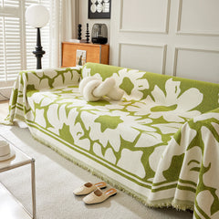 Chenille Floral Soft Thick Reversible Blanket Covers for Couch, Couch Protector Blanket Cover Sofa - Ornate Home