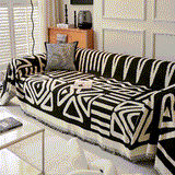 Chenille Geometric Sofa Throw Blanket, Boho Washable Furniture Throw Covers for Sofa - Ornate Home