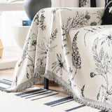 Chenille Giverny Couch Cover, Cozy Blankets for Sofa and Couch, Slip Covers for Couch Sectional - Ornate Home