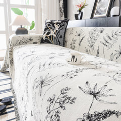 Chenille Giverny Couch Cover, Cozy Blankets for Sofa and Couch, Slip Covers for Couch Sectional - Ornate Home