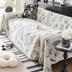 Chenille Giverny Couch Cover, Cozy Blankets for Sofa and Couch, Slip Covers for Couch Sectional - Ornate Home