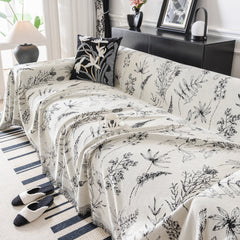 Chenille Giverny Couch Cover, Cozy Blankets for Sofa and Couch, Slip Covers for Couch Sectional - Ornate Home