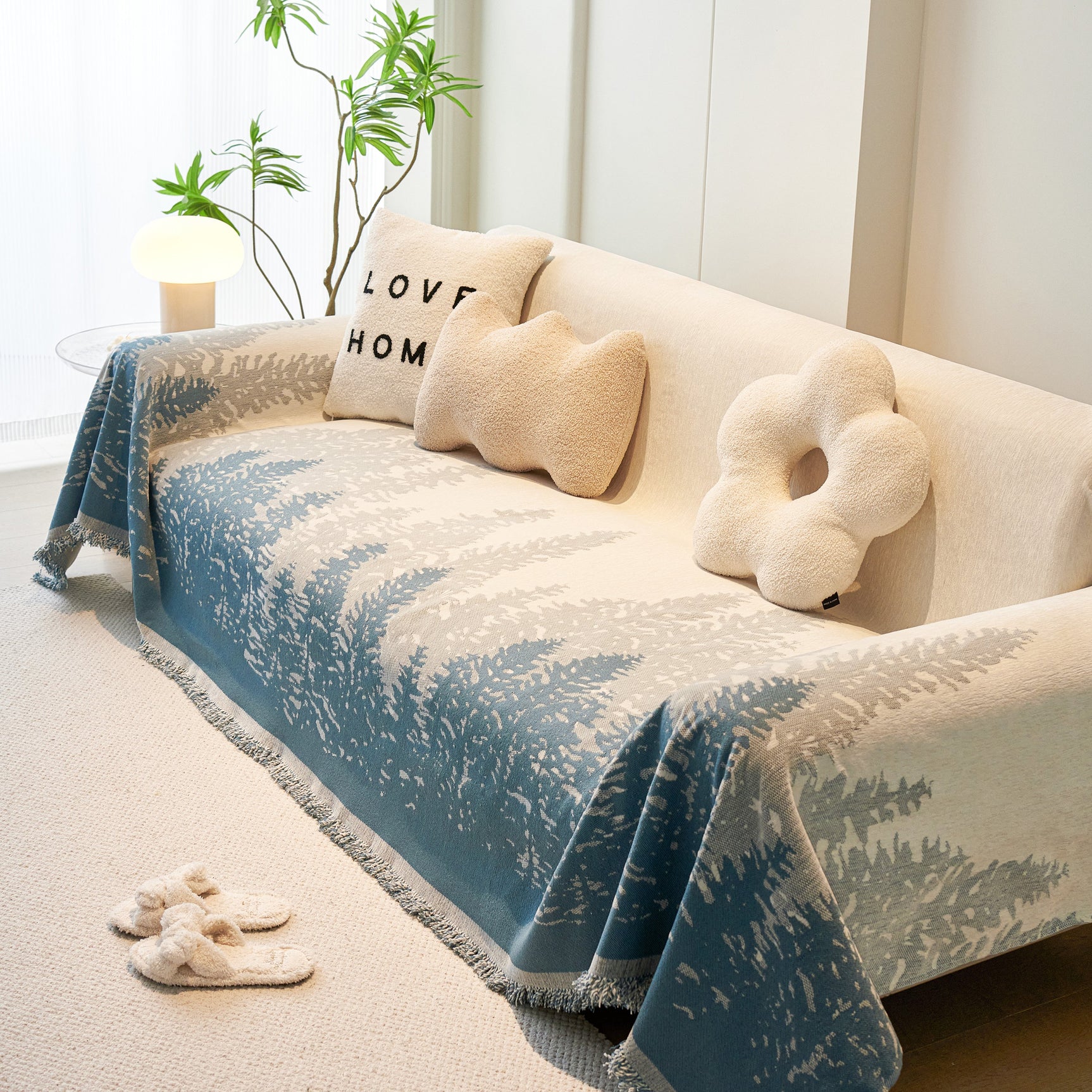 Chenille Grove Sofa Cover Blanket Furniture Protector, Couch Protector Sofa Throw Cover for Couches - Ornate Home