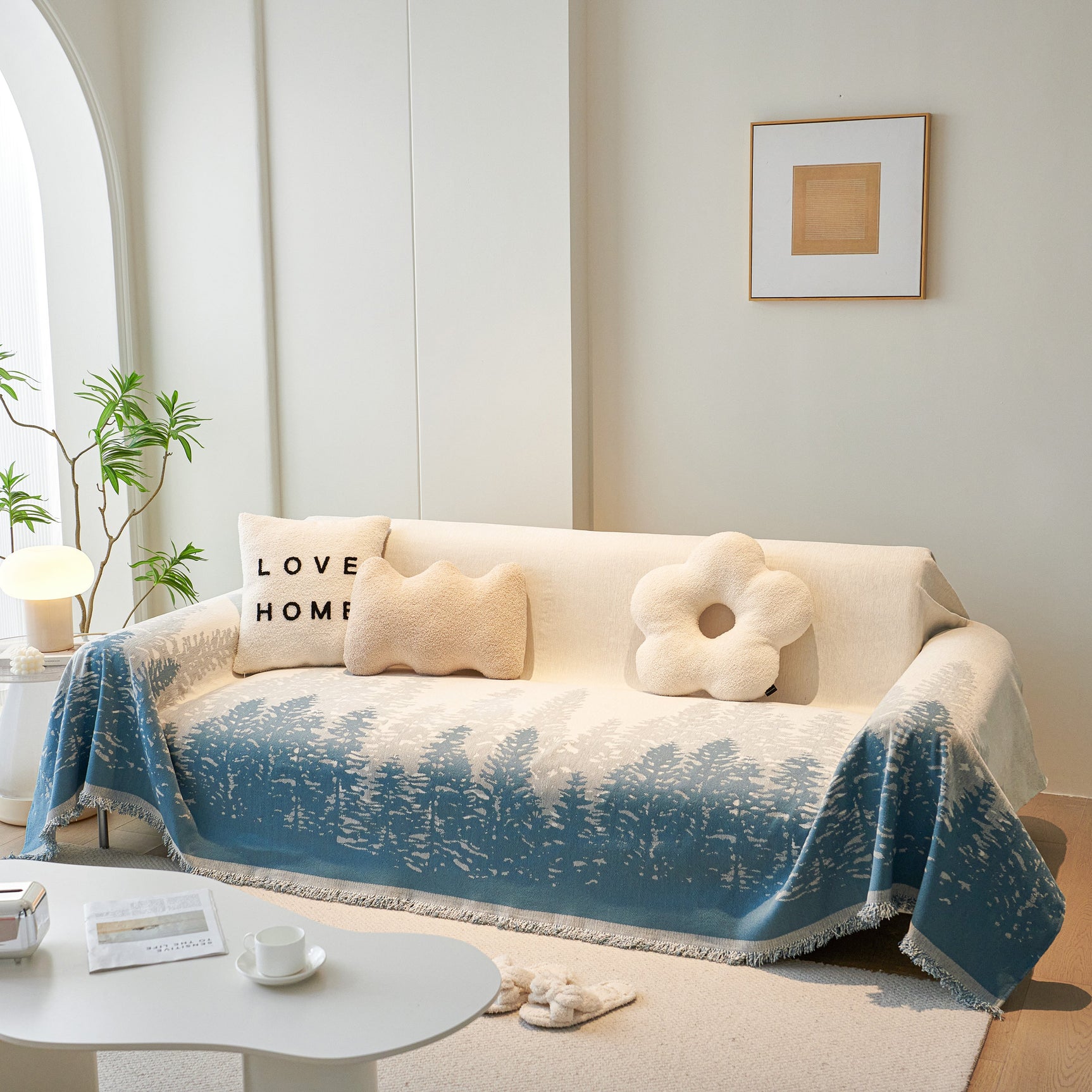 Chenille Grove Sofa Cover Blanket Furniture Protector, Couch Protector Sofa Throw Cover for Couches - Ornate Home