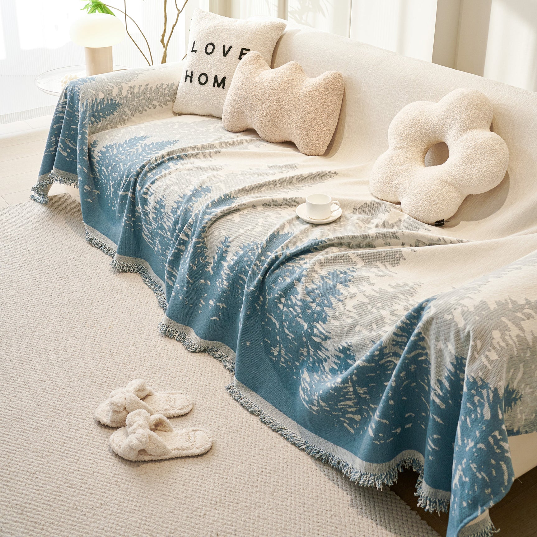 Chenille Grove Sofa Cover Blanket Furniture Protector, Couch Protector Sofa Throw Cover for Couches - Ornate Home