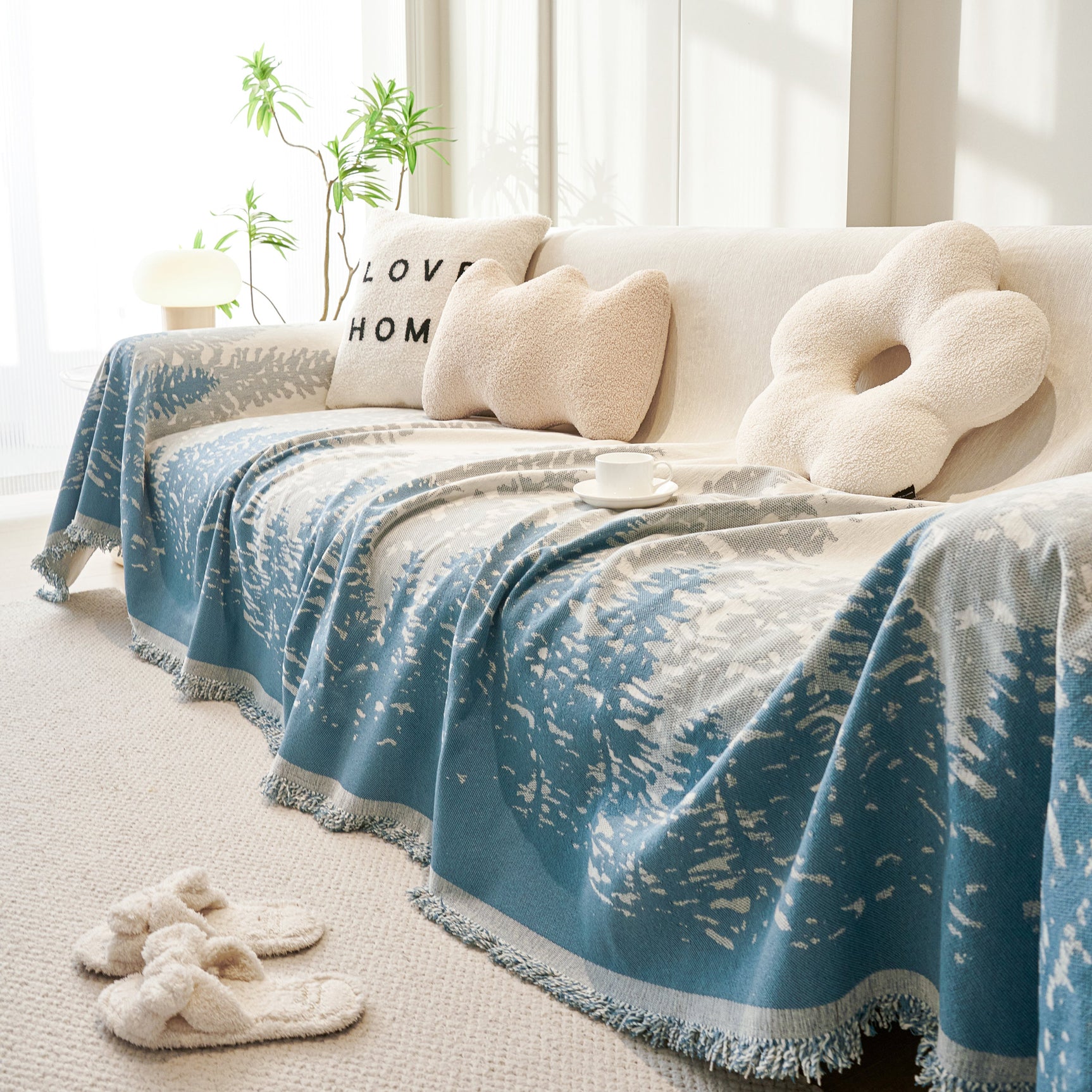 Chenille Grove Sofa Cover Blanket Furniture Protector, Couch Protector Sofa Throw Cover for Couches - Ornate Home
