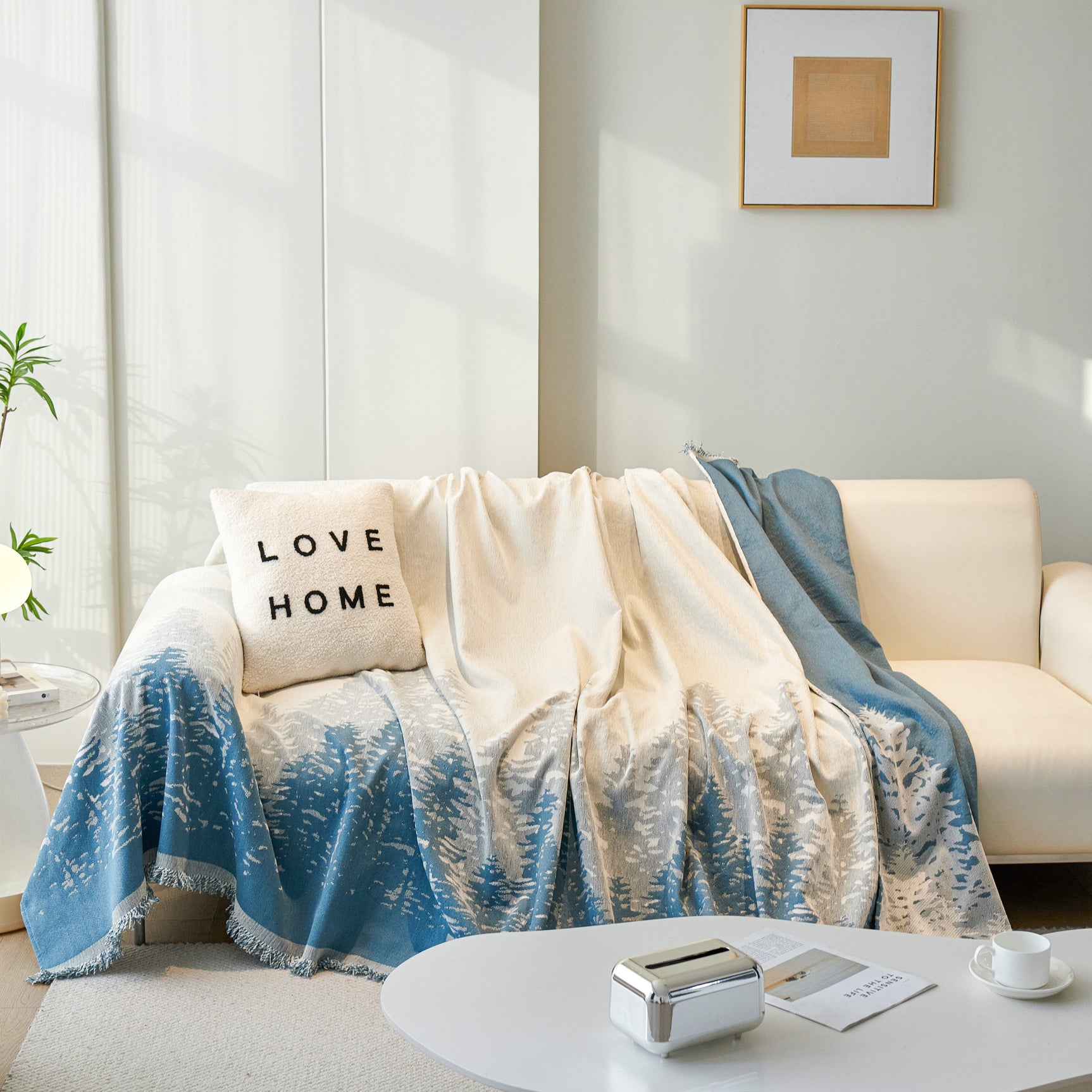 Chenille Grove Sofa Cover Blanket Furniture Protector, Couch Protector Sofa Throw Cover for Couches - Ornate Home