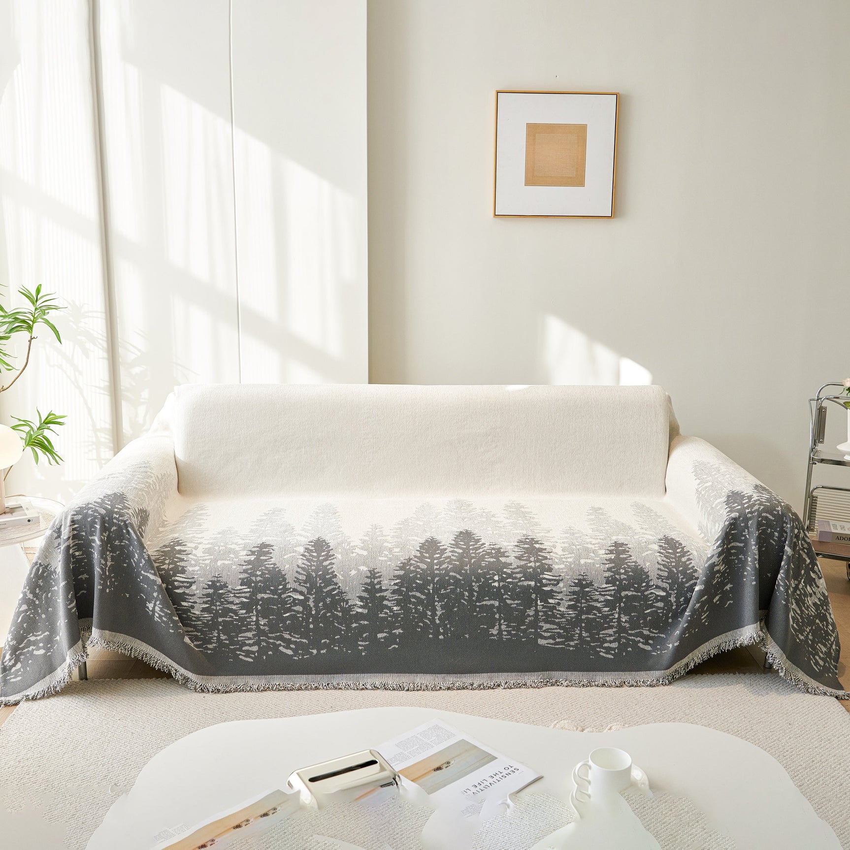 Chenille Grove Sofa Cover Blanket Furniture Protector, Couch Protector Sofa Throw Cover for Couches - Ornate Home