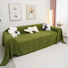 Chenille Herringbone Couch Cover Blanket, Sectional with Washable Covers, Furniture Covers for Sofas - Ornate Home