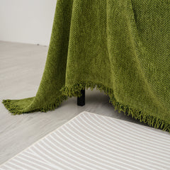 Chenille Herringbone Couch Cover Blanket, Sectional with Washable Covers, Furniture Covers for Sofas - Ornate Home