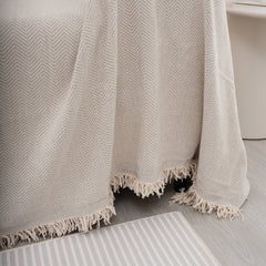 Chenille Herringbone Couch Cover Blanket, Sectional with Washable Covers, Furniture Covers for Sofas - Ornate Home