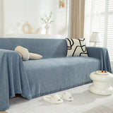 Chenille Herringbone Couch Protector Blanket, Stylish Throw Blankets for Couch and Couch Throw Cover - Ornate Home
