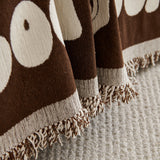 Chenille Houndstooth Sofa Throw Cover, Scratch Proof Cozy Throw Blankets for Couch - Ornate Home