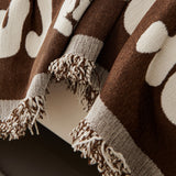 Chenille Houndstooth Sofa Throw Cover, Scratch Proof Cozy Throw Blankets for Couch - Ornate Home
