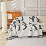 Chenille Jacquard Alphabet Sofa Blanket Cover, L Shape Sofa Cover, Reversible Couch Covers for Dogs - Ornate Home