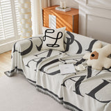 Chenille Jacquard Alphabet Sofa Blanket Cover, L Shape Sofa Cover, Reversible Couch Covers for Dogs - Ornate Home