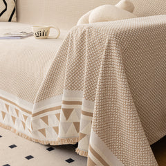 Chenille Jacquard Sofa Throw Blanket Cover Soft Polyester Weave Couch Throw Cover for Pets Dog Kids - Ornate Home