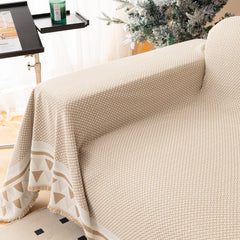 Chenille Jacquard Sofa Throw Blanket Cover Soft Polyester Weave Couch Throw Cover for Pets Dog Kids - Ornate Home
