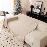 Chenille Jacquard Sofa Throw Blanket Cover Soft Polyester Weave Couch Throw Cover for Pets Dog Kids - Ornate Home
